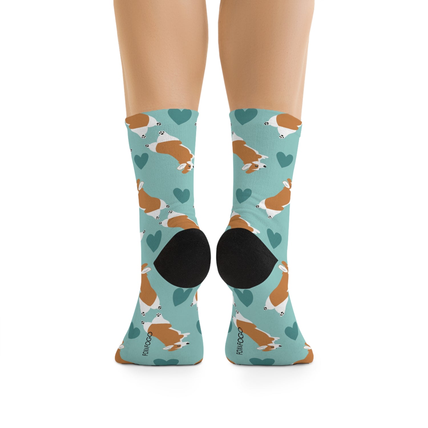 Blue Happy Corgi Socks - Dog Lover Socks