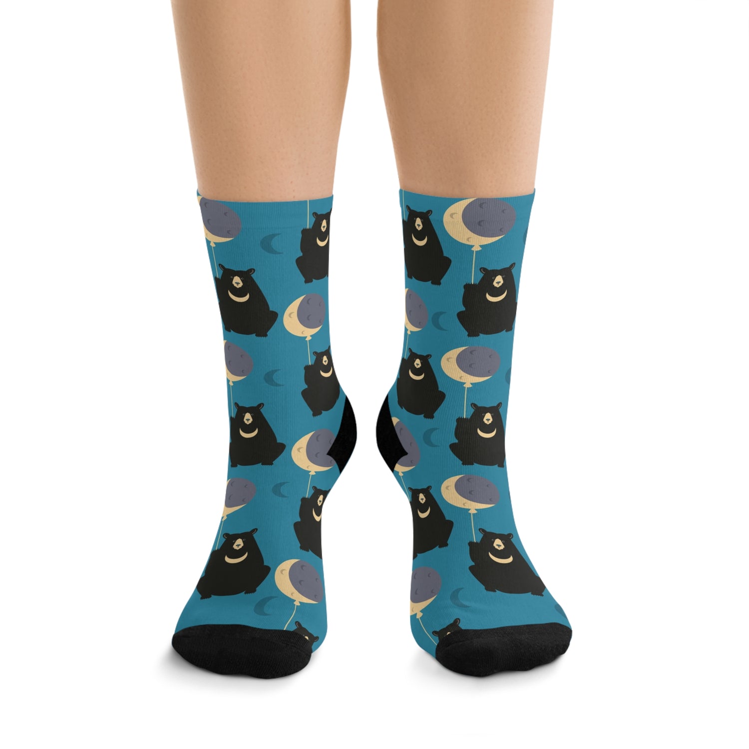 Un-bearably Cute Moons - Moon Bear Socks