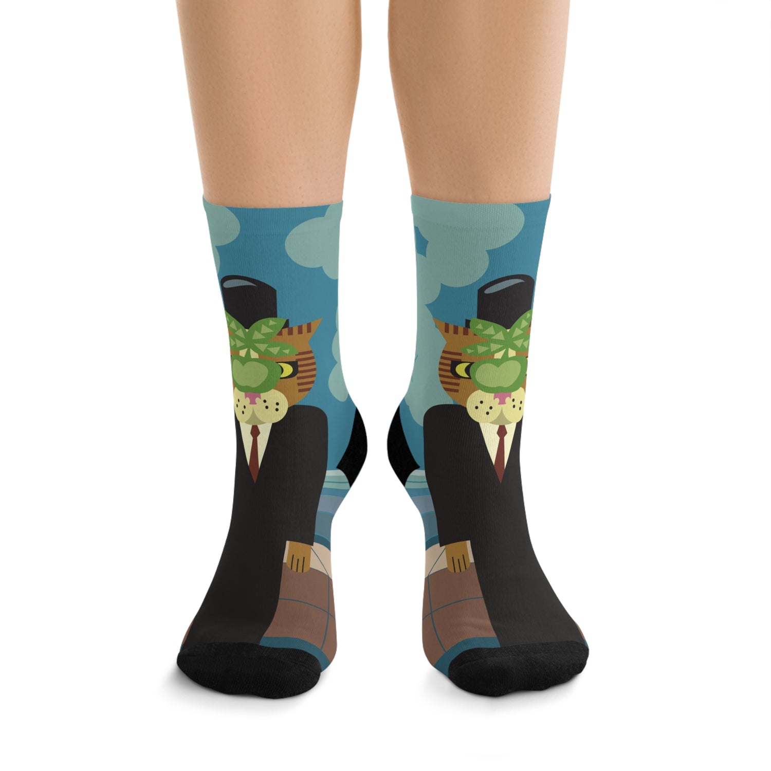 The Son of Cat - Son of man Parody Art Socks